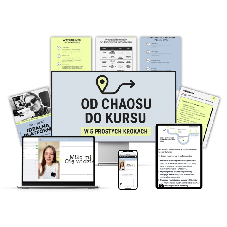 Kurs Start – Od chaotycznych notatek do gotowego kursu w pięciu prostych krokach. Zamień wiedzę w produkt edukacyjny